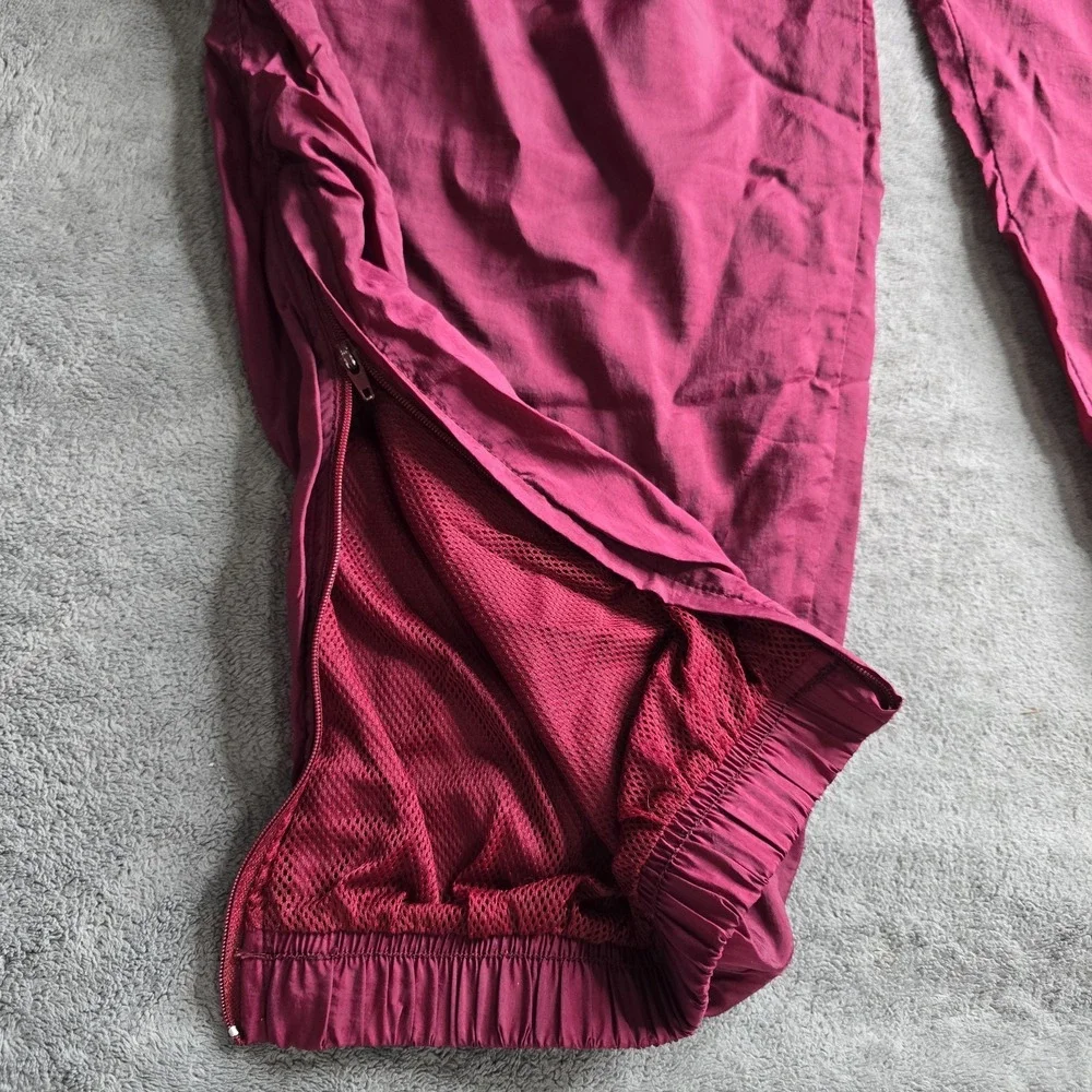 Vintage Nike Track Pants Mens Size XXL Burgundy Baggy Mesh Lined Windbreaker Y2K